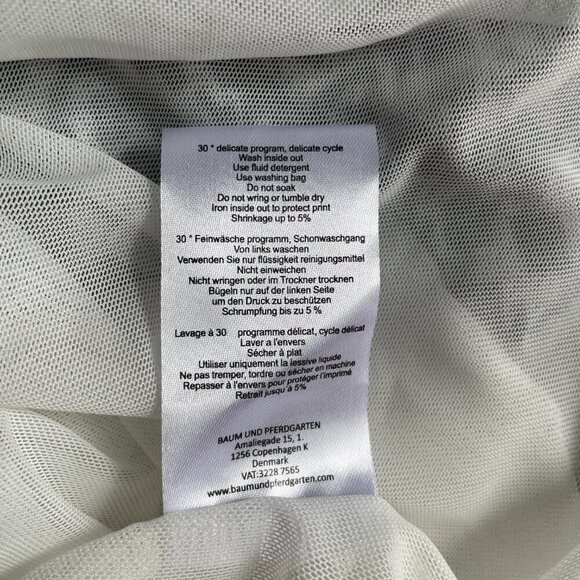 Baum Und Pferdgarten Jocelyn Black White Mesh Midi Dress Size S - Picture 8 of 9